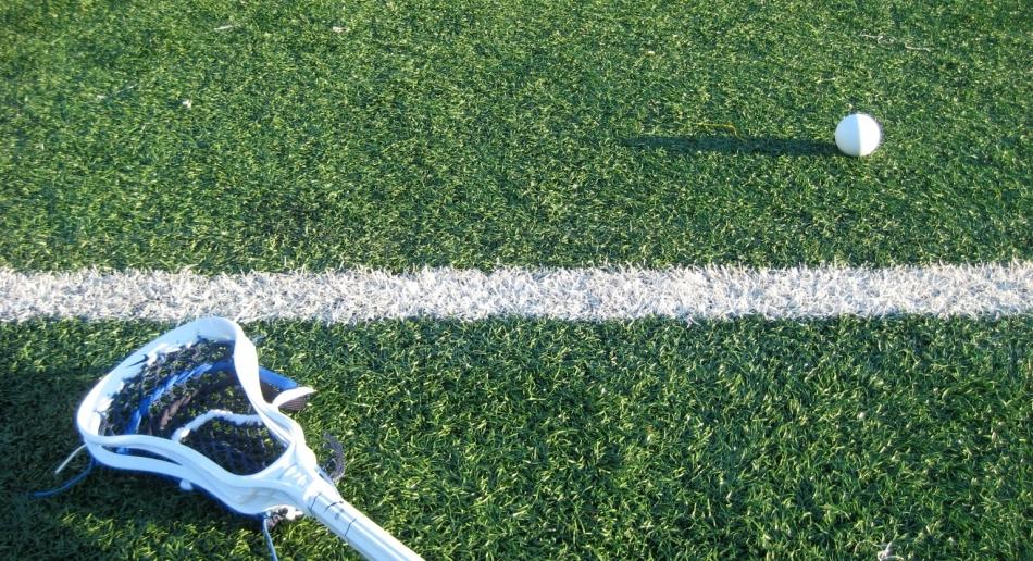 lacrosse stick on a field